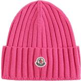 Cashmere - Pink Tilbehør Moncler Women's Logo Beanie Hat Pink Pink One