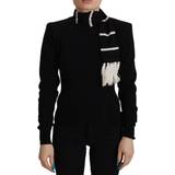 Cashmere - Sort Overdele Dolce & Gabbana Black Cashmere Turtleneck Pullover Sweater IT38