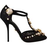 Læder Sandaler med hæl Dolce & Gabbana Højhælede Sko Black EU39/US8.5