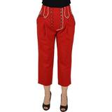 Dame - Firkantet - Rød Jeans Dolce & Gabbana Bukser Jeans Red IT46/XL