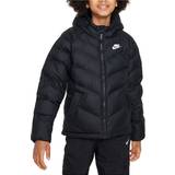 L Jakker Børnetøj Nike Older Kid's Sportswear Jacket with Hood - Black/White (FN7730-010)