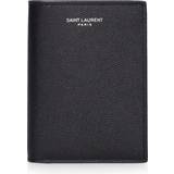Saint Laurent Tegnebøger & Nøgleringe Saint Laurent Credit Card Wallet In Grain De Poudre Embossed Leather - Black - Black