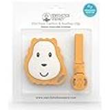 Matchstick Monkey Silikone Babyudstyr Matchstick Monkey Flat Face silicone teether with Lion silicone pendant