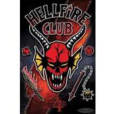 Brugskunst Stranger Things Hellfire Club Emblem Rift Plakat