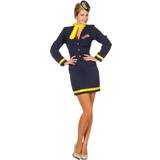 Mørkeblå Stewardesse Kostume