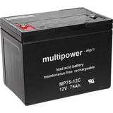 Multipower 12V 75Ah batteri til el-drevne køretøjer