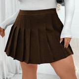 26 - Polyester Nederdele Shein Plus High Waist Pleated Skirt