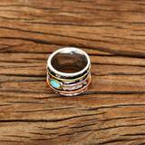 Zink Ringe Shein Turquoise Ring For Women And Men, Vintage Style Finger Ring, Fashionable Jewelry Accessory For Party & Wedding