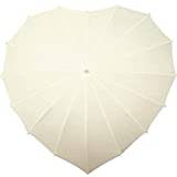 Beige Paraplyer Impliva Heart Umbrella UV-Resistant 110 cm Creme Bestillingsvare, 6-7 dages levering