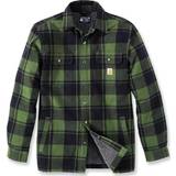 28 - Grøn - Ternede Tøj Carhartt Relaxed Fit Flannel Sherpa Lined Shirt - Chive