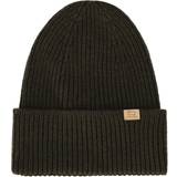 Woolrich Hovedbeklædning Woolrich MILITARY GREEN RIBBED BEANIE GREEN