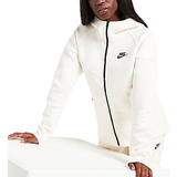 44 - Dame - Hoodies Sweatere Nike Sportswear Tech Fleece Windrunner Women's Full Zip Hoodie - Pale Ivory/Black