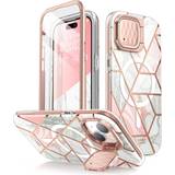 i-Blason iPhone 15 Supcase Cosmo Mag Hybrid-etui Pink Marble