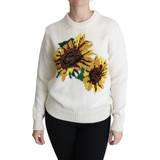Dame - Silke - Striktrøjer Sweatere Dolce & Gabbana Uld Pullover Sweater White IT36/XS