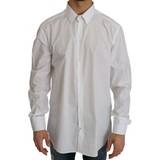 Dolce & Gabbana Bomuld Kjoler Dolce & Gabbana Bomuld Skjorte White IT37/XS