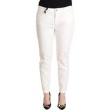 48 - Dame - Hvid Jeans Dolce & Gabbana White Cotton Skinny Denim Women Pretty Jeans IT48