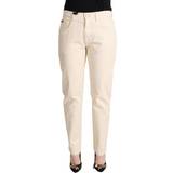 Dolce & Gabbana 42 Bukser & Shorts Dolce & Gabbana Bomuld Bukser Jeans White IT42/M