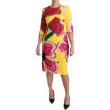 Blomstrede - Gul - Viskose Tøj Dolce & Gabbana Kjole Yellow IT40/S