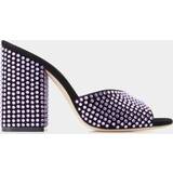 39 - Lilla Højhælede sko Paris Texas Holly Anja embellished suede mules purple