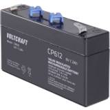 Voltcraft Batterier & Opladere Voltcraft CE6V/1,2Ah Blybatteri 6 V 1.2 Ah Blyfleece B x H x T 97 x 58 x 24 mm Fladstik 4,8 mm Vedligeholdelsesfri