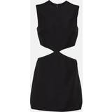 Knapper - Silke Kjoler Valentino CREPE COUTURE SHORT DRESS Wo BLACK