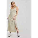 Beige - Dame - Korte kjoler Calvin Klein Slim Midi Slip Dress BEIGE