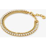 Smykker Michael Kors MK Precious Metal-Plated Brass Double Chain Tennis Bracelet Gold