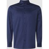 Eterna 9,5 - Dame Skjorter Eterna MODERN FIT Soft Luxury Shirt in navy plain
