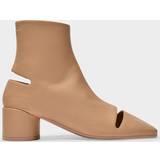 MM6 Maison Margiela Woman Ankle boots Beige Soft Leather