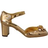35 ½ - Guld Højhælede sko Dolce & Gabbana Læder Højhælede Sko Gold EU37/US6.5