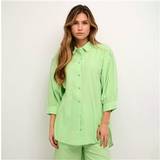 48 - Dame - Grøn Skjorter Kaffe KAjeanet Skjorte størrelse Grøn lavet af 52% Bomuld, 48% Polyester til Damer