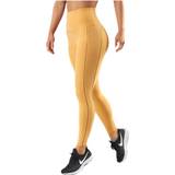 Nike Dame - Gul Tights Nike Yoga Luxe Rib 7/8 Tight Yellow, Female, Tøj, Tights, Yoga, Beige
