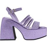 38 ½ - Lilla Højhælede sko Nodaleto Bulla Chibi Sandals Purple Leather purple