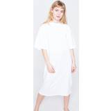 Hvid - Oversized Kjoler Urban Classics damen organic long oversized tee dress white