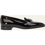 Prada Slip-on Lave sko Prada Patent Leather Loafers Black