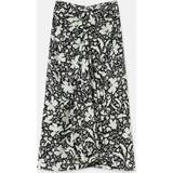 44 - Midinederdele - XXL Stella McCartney Forest Floral Print Silk Skirt, Woman, Black Multicolour, Black Multicolour