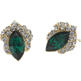 Lily and Rose Øreringe Lily and Rose Petite Camille Stud Earrings - Gold/Emerald/Transparent