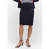 Mango Blå Nederdele Mango Pencil Skirt With Rome Point Openin Kvinde Midi Nederdele hos Magasin Navy