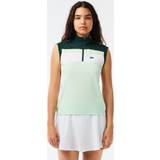 Lacoste Dame Overdele Lacoste Contrast Ripstop Piqué Ultra-Dry Polo Shirt Women Green/White