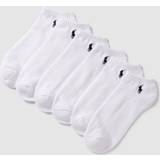 Polo Ralph Lauren Strømper Polo Ralph Lauren Six-Pack Cotton-Blend Ankle Socks White