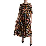 Dame - Lange kjoler - Silke Dolce & Gabbana Kjole Multicolor IT40/S