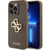 Guess Mobiltilbehør Guess iPhone 15 Pro Max Cover Perforated Glitter Brun