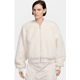 8 - Hvid Overtøj Nike Vendbar Sportswear-bomberjakke med imiteret pels til kvinder hvid EU 44-46