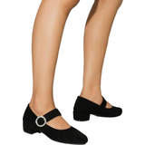 Blokhæl - Ruskind Højhælede sko Shein Women's Chunky Heel Simple Design Working & Daily Dress Shoes