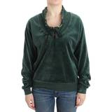 11 - Fløjl - Grøn Tøj Cavalli Bomuld Sweater Green IT42/M