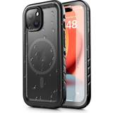 Tech-Protect iPhone 15 Vandtæt Cover MagSafe Kompatibel Gennemsigtig Sort
