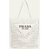 Prada Tote Bag & Shopper tasker Prada Crochet Tote Bag White TU