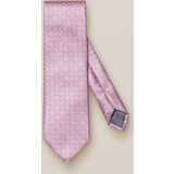 Pink Slips Eton Mens Red Textured Geometric-design Silk tie