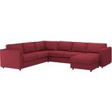 Polyether - Stål Møbler Ikea Vimle Red/Brown Sofa 349cm 5 personers