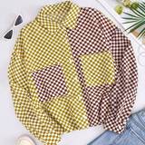Dame - Oversized - XXL Skjorter Shein Checker Print Drop Shoulder Shirt